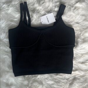 Forever 21 Black Ribbed Camisole